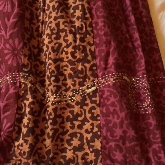 Indian Color Block Skirt - Picture 2 of 3